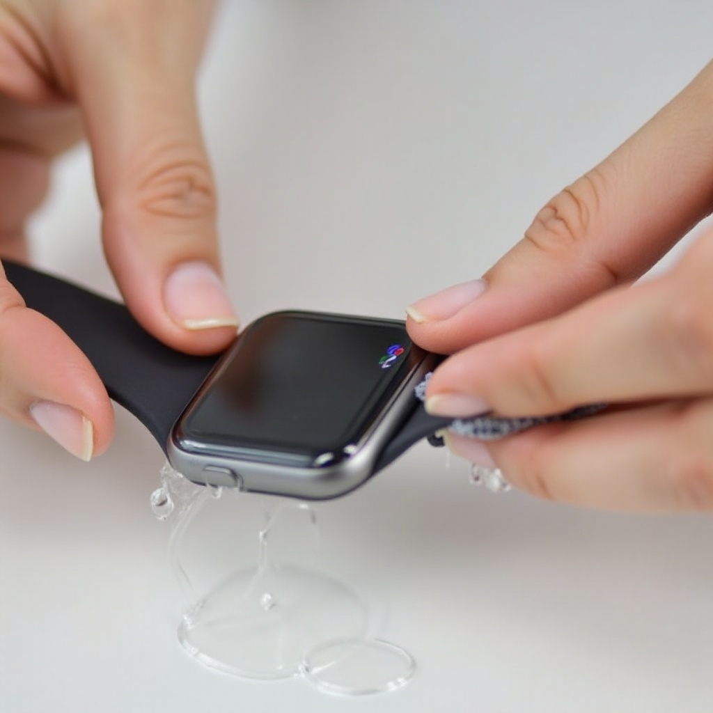 Hoe een siliconenriem van een smartwatch schoon te maken