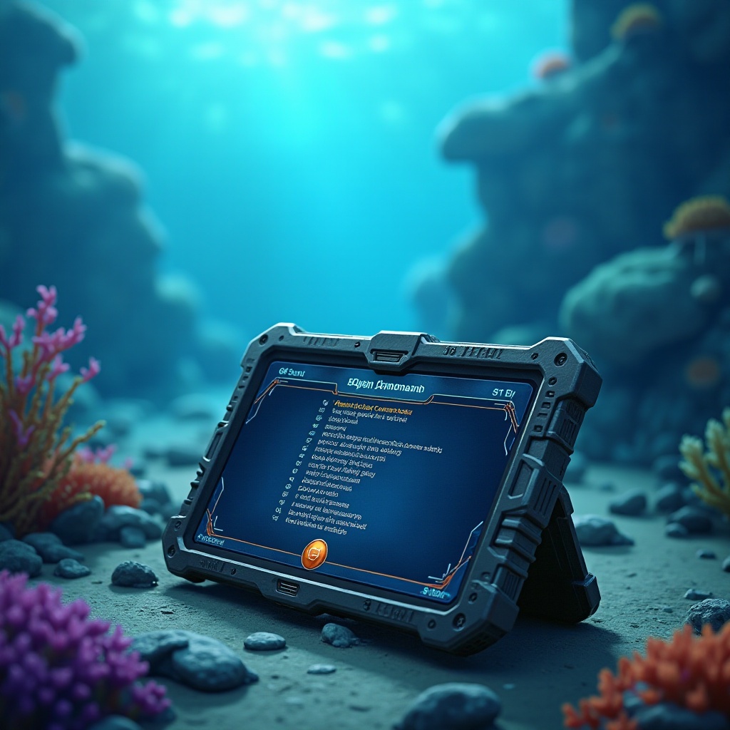 perintah konsol tablet subnautica