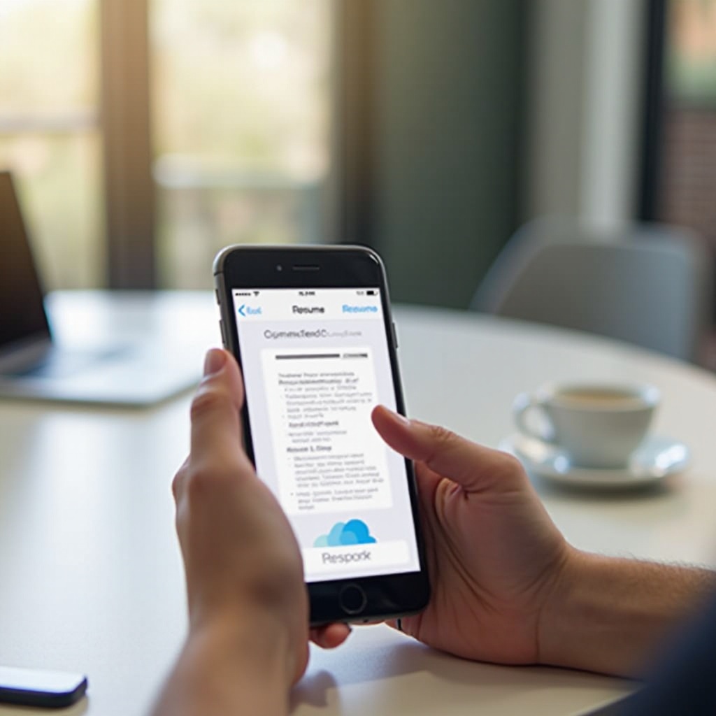 how to save a resume on iphone