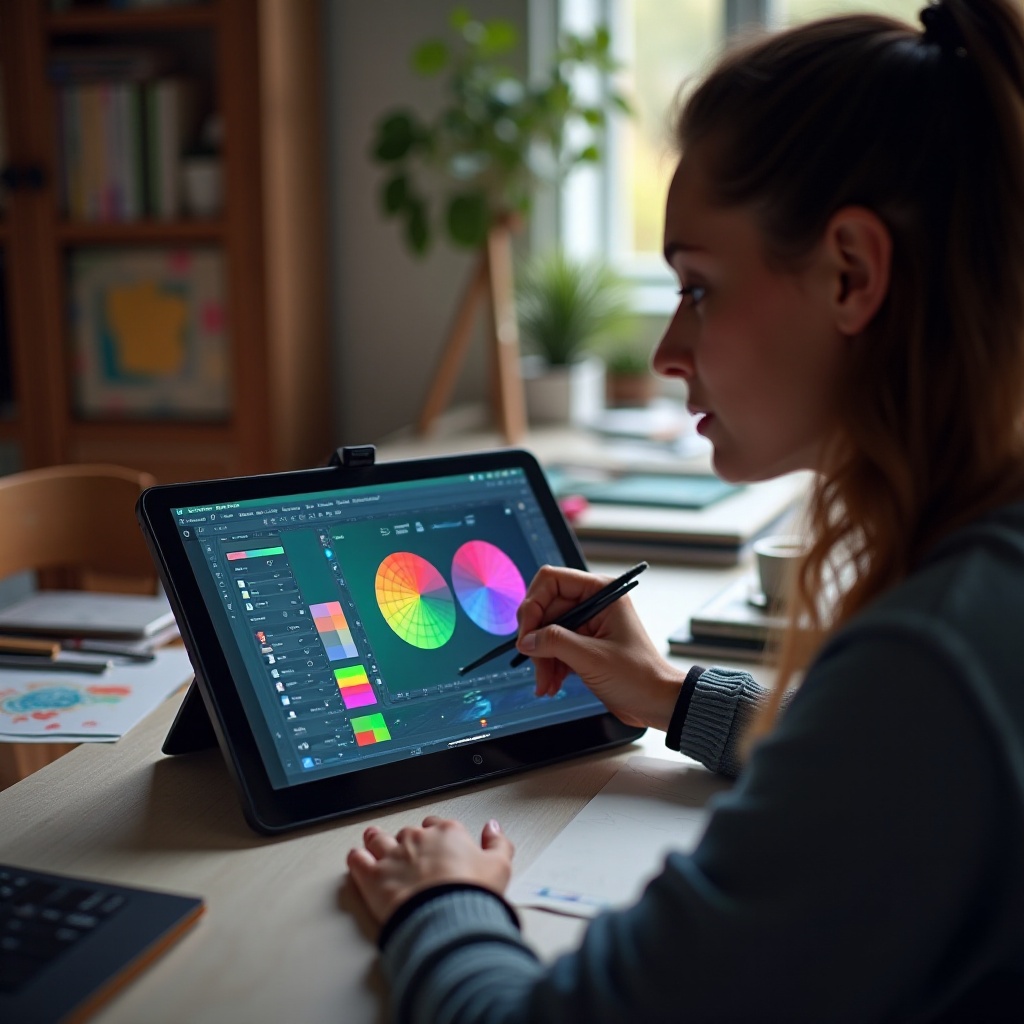 kleur op XP-pen tablet instellingen