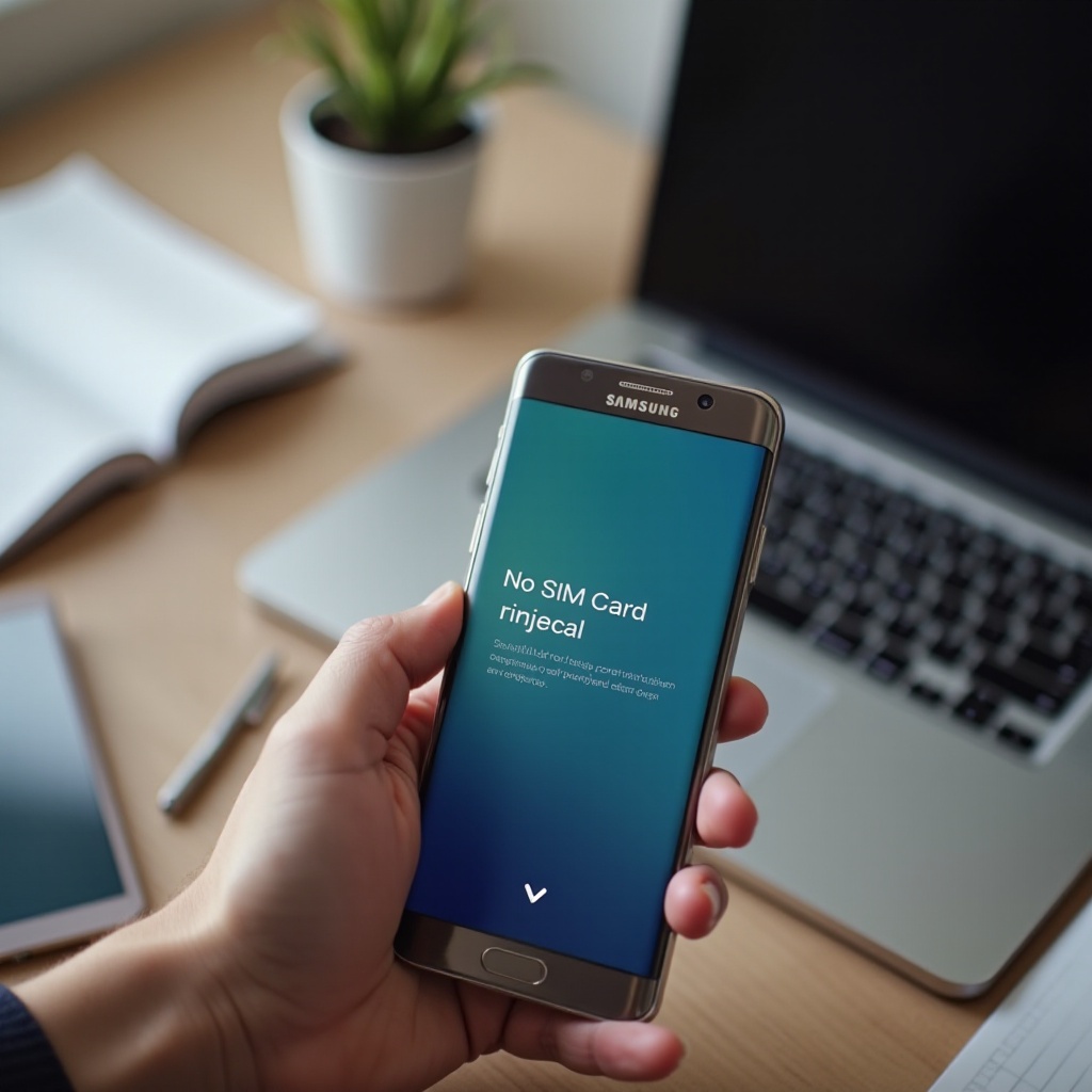 why my samsung phone says no sim card