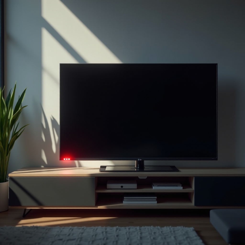 LG-television vikojen korjaus: Punainen valo palaa, mutta näyttö ei käynnisty.