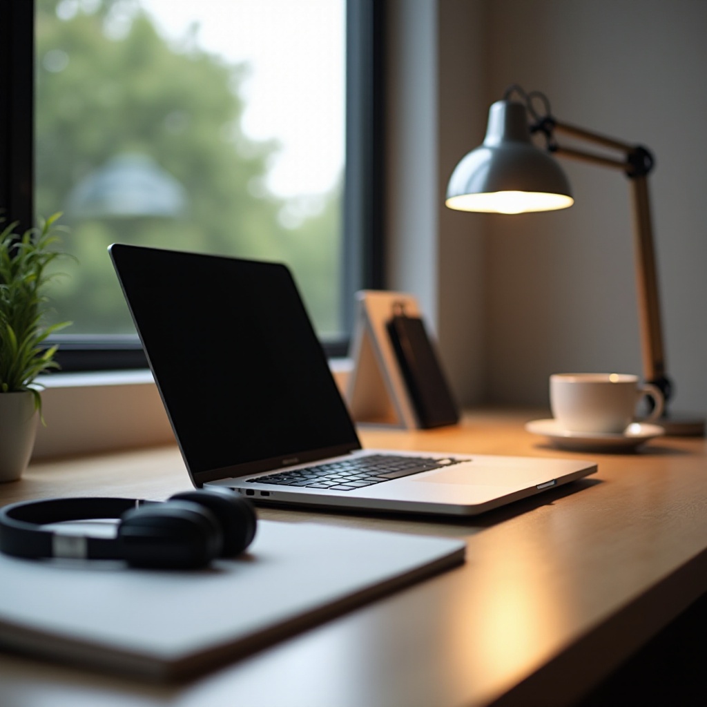 pengaturan laptop kuliah dengan meja