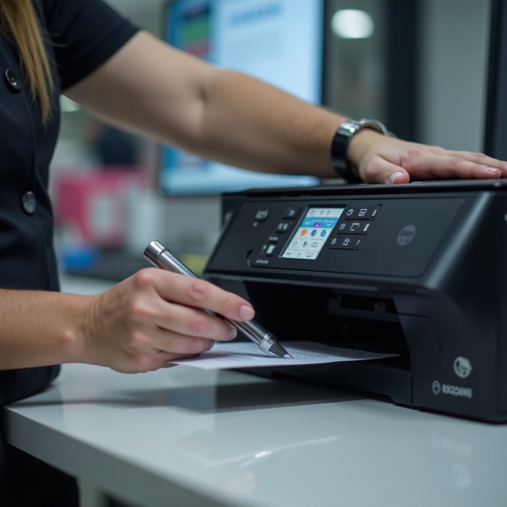 Epson-tulostimen tukossa oleva mustekasetti