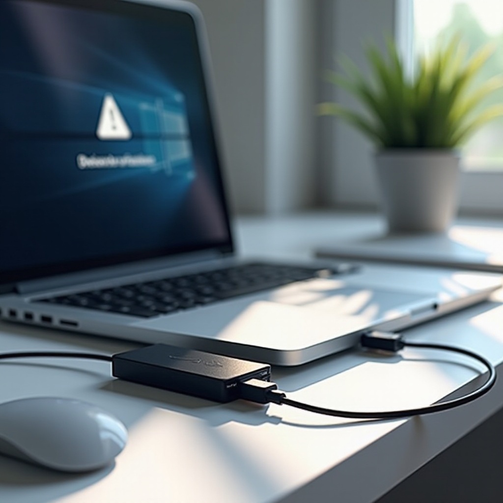 노트북이 외장 하드 드라이브를 인식하지 못함