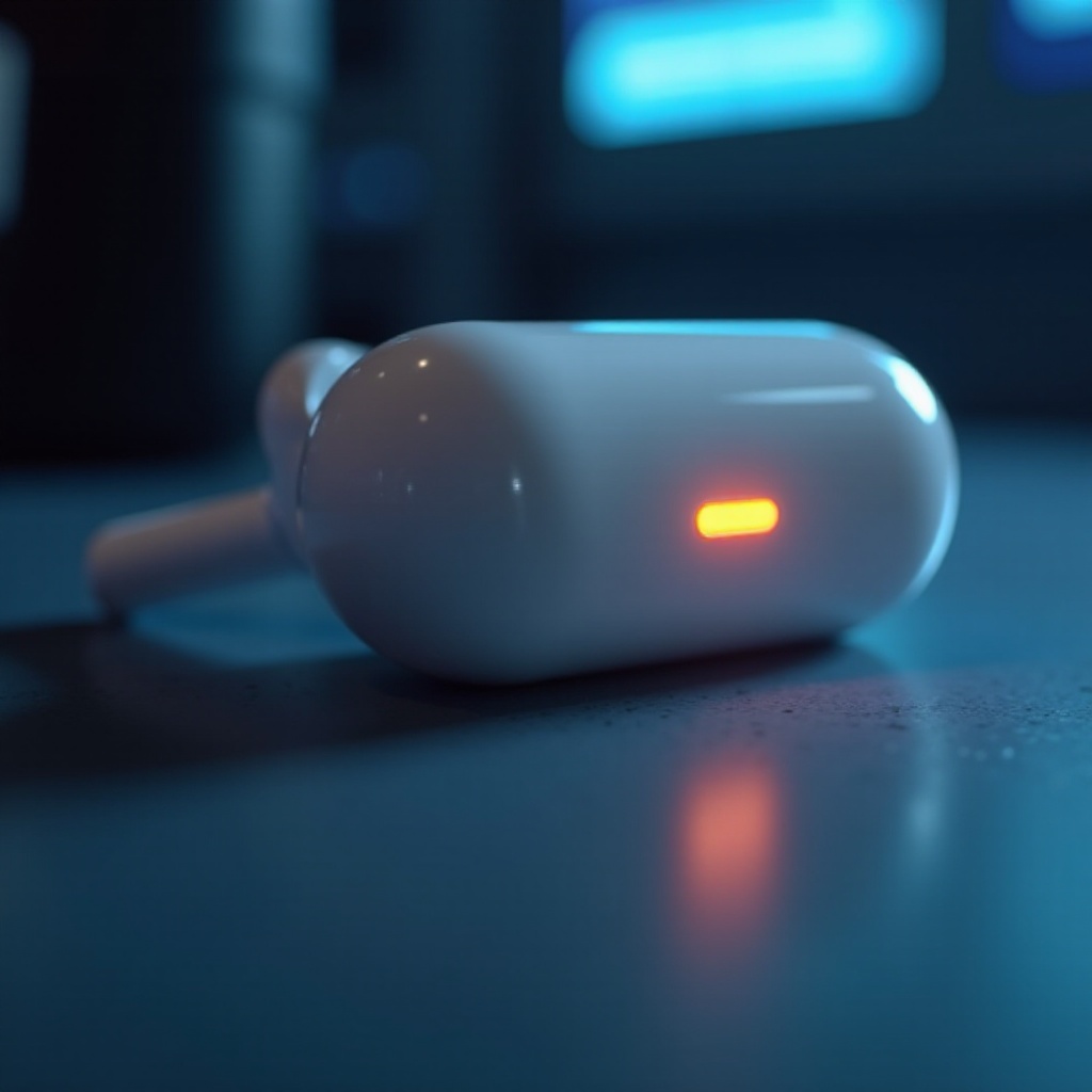 エアポッドがオレンジ色に点滅